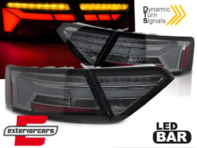 Full LED stražnja svjetla SEQ žmigavci LedBar dizajn (smoke) / Audi A5 8T Facelift (2012-2016)