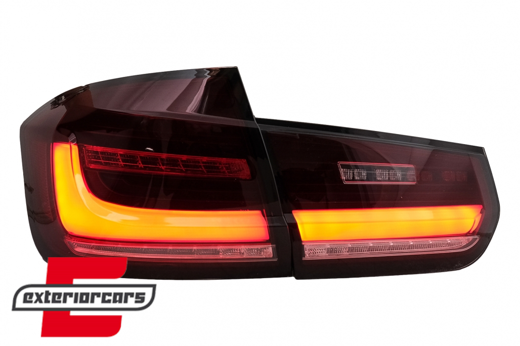 Full LED stražnja svjetla SEQ žmigavci (crvena/kristal) / BMW serije 3 F30 (2011-2019) - Slika 3