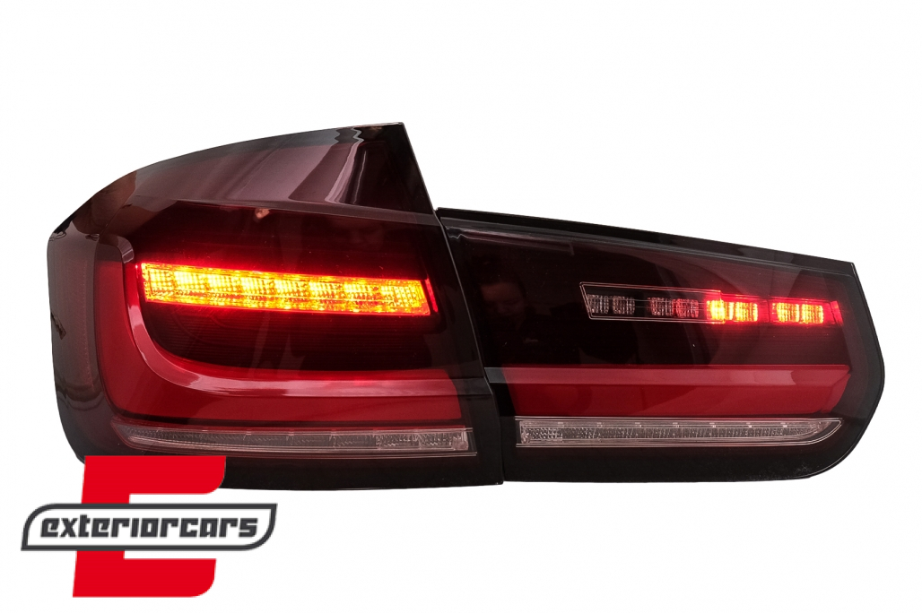 Full LED stražnja svjetla SEQ žmigavci (crvena/kristal) / BMW serije 3 F30 (2011-2019) - Slika 4