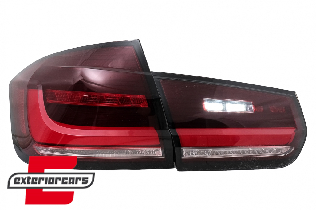 Full LED stražnja svjetla SEQ žmigavci (crvena/kristal) / BMW serije 3 F30 (2011-2019) - Slika 5