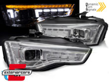 Full LED prednja svjetla LED DRL SEQ žmigavci (chrome) / Audi A5 8T Facelift (2012-2016)