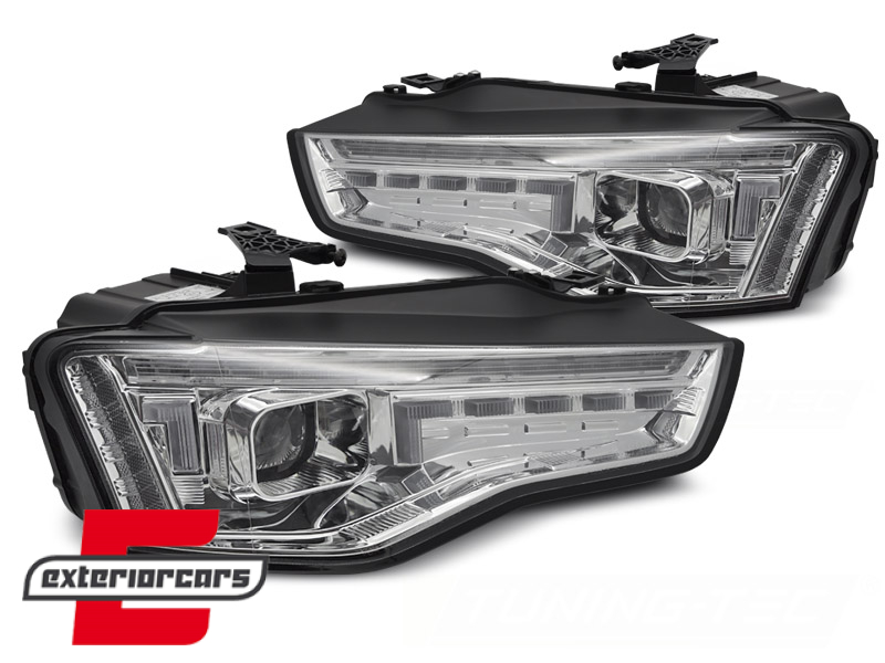 Prednja svjetla LED DRL SEQ žmigavci (chrome) / Audi A5 8T Facelift (2012-2016) - Slika 2