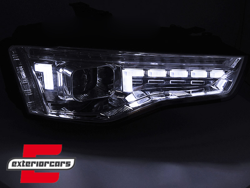 Prednja svjetla LED DRL SEQ žmigavci (chrome) / Audi A5 8T Facelift (2012-2016) - Slika 4