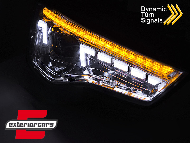 Prednja svjetla LED DRL SEQ žmigavci (chrome) / Audi A5 8T Facelift (2012-2016) - Slika 5