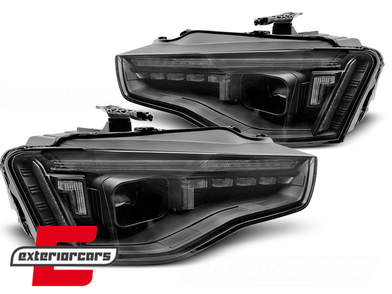 Prednja svjetla LED DRL SEQ žmigavci (crna) / Audi A5 8T Facelift (2012-2016) - Slika 2