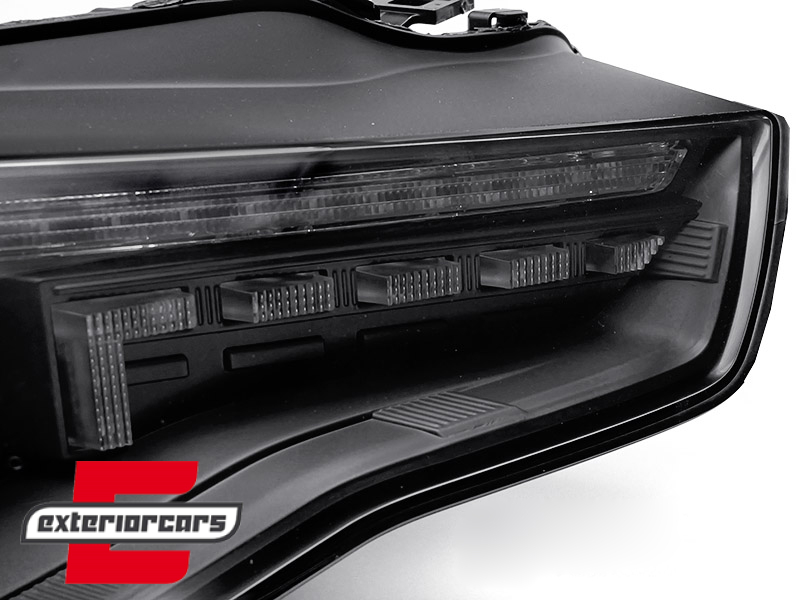 Prednja svjetla LED DRL SEQ žmigavci (crna) / Audi A5 8T Facelift (2012-2016) - Slika 3