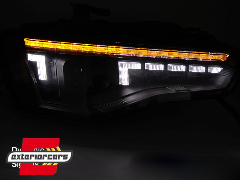 Prednja svjetla LED DRL SEQ žmigavci (crna) / Audi A5 8T Facelift (2012-2016) - Slika 5