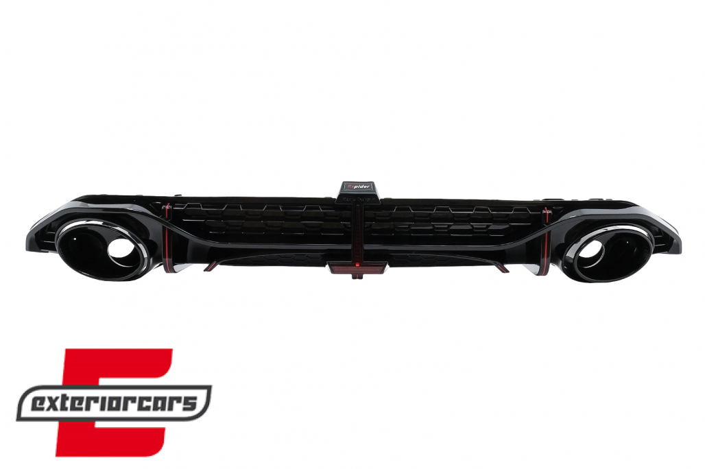 Difuzor zraka sa nastavcima auspuha RS3 dizajn (piano crna) / Audi A3 8Y Hatchback S-Line S3 (2020-)