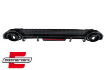 Difuzor zraka sa nastavcima auspuha RS3 dizajn (crna) pogodno za Audi A3 8Y Hatchback S-Line S3 (2020-)