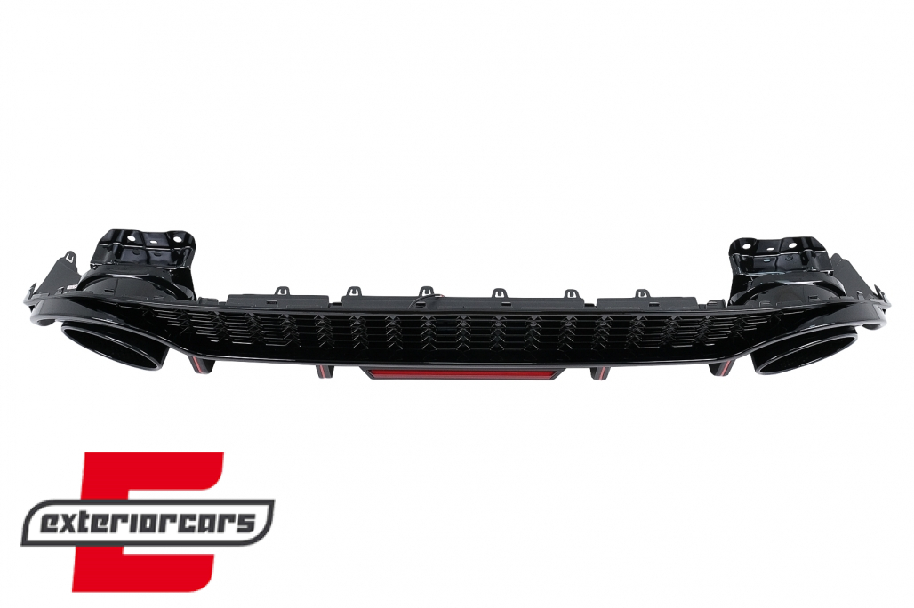 Difuzor zraka sa nastavcima auspuha RS3 dizajn (crna) pogodno za Audi A3 8Y Hatchback S-Line S3 (2020-) - Slika 3