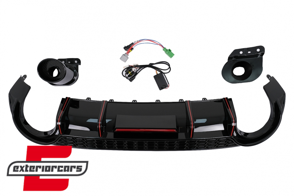 Difuzor zraka sa nastavcima auspuha RS3 dizajn (piano crna) pogodno za Audi A3 8Y limuzina S-Line S3 (2020-) - Slika 6