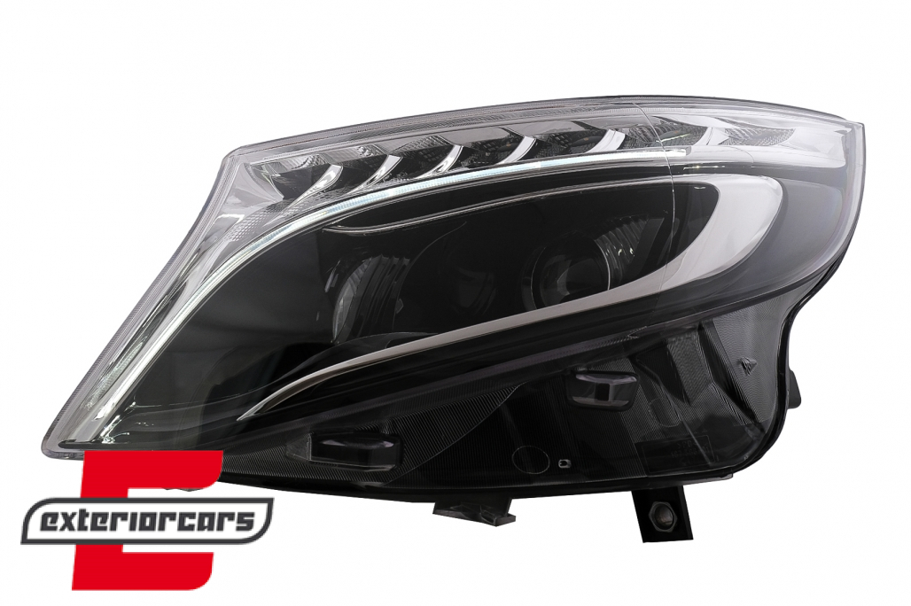 Full LED prednja svjetla SEQ žmigavci (crna) / Mercedes V-klasa W447 Vito (2014-2023) - Slika 10