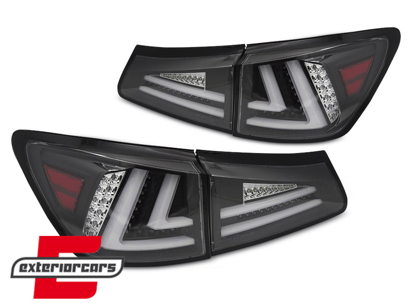 Full LED stražnja svjetla SEQ žmigavci LedBar dizajn (crna) / Lexus IS XE20 (2006-2012) - Slika 2