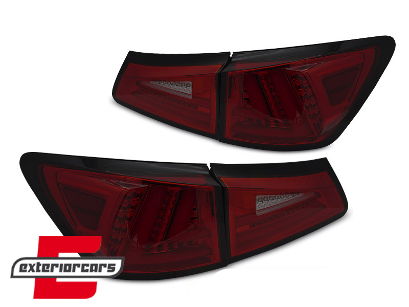 Full LED stražnja svjetla SEQ žmigavci LedBar dizajn (crvena/smoke) / Lexus IS XE20 (2006-2012) - Slika 2