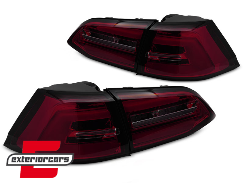 Full LED stražnja svjetla SEQ žmigavci (crvena/smoke) / VW Golf 7.5 Facelift (2017-2020) karavan - Slika 2