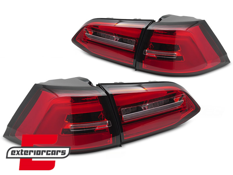 Full LED stražnja svjetla SEQ žmigavci (crvena/kristal) / VW Golf 7 (2013-2017) karavan - Slika 2