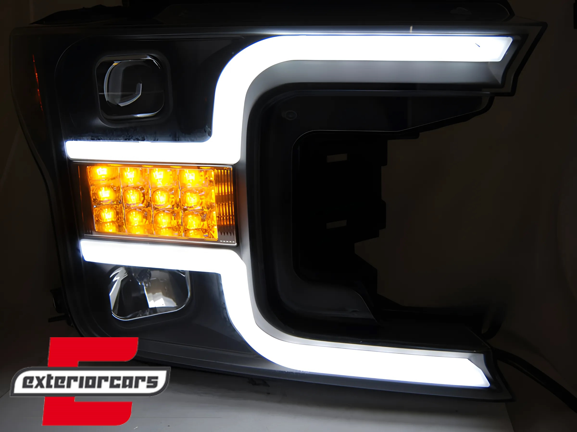 Prednja svjetla LED SEQ žmigavci (crna) / FORD F150 Mk13 Facelift (2017-2020) - Slika 3