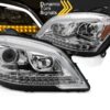 Prednja svjetla TubeLight LED Dinamički Sekvencijalni žmigavci (chrome) / Mercedes ML-klasa W164 Facelift (2009-2011)