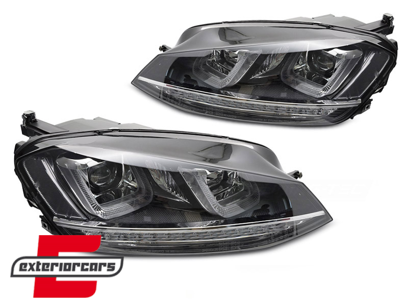 Prednja svjetla 3D LED DRL LED SEQ žmigavci R-line dizajn / VW Golf 7 VII (2012-2017) - Slika 2