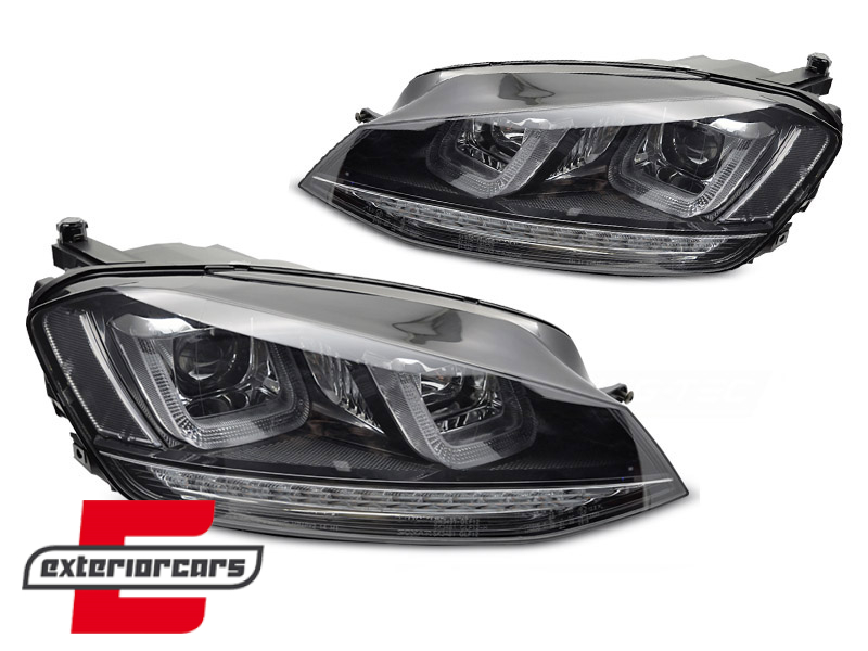Prednja svjetla 3D LED DRL LED SEQ žmigavci R-line dizajn / VW Golf 7 VII (2012-2017) - Slika 2