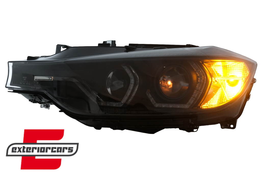 Prednja svjetla Angel Eyes LED DRL (crna) / BMW serije 3 F30 F31 limuzina karavan (10.2011-05.2015) - Slika 10