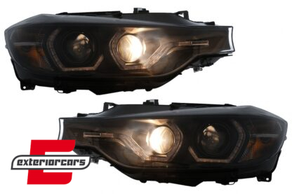 Prednja svjetla Angel Eyes LED DRL (crna) / BMW serije 3 F30 F31 limuzina karavan (10.2011-05.2015) - Slika 12