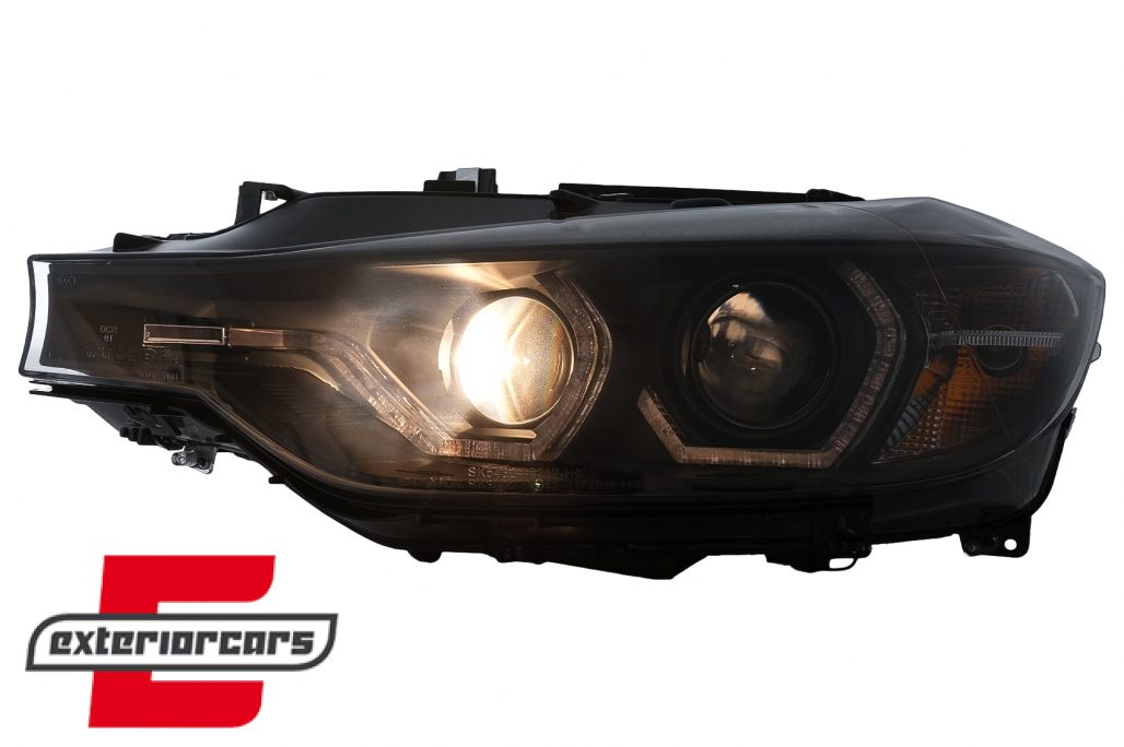 Prednja svjetla Angel Eyes LED DRL (crna) / BMW serije 3 F30 F31 limuzina karavan (10.2011-05.2015) - Slika 13