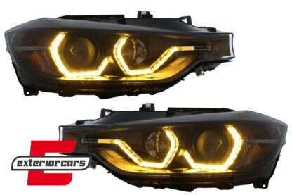 Prednja svjetla Angel Eyes LED DRL (crna) / BMW serije 3 F30 F31 limuzina karavan (10.2011-05.2015) - Slika 15
