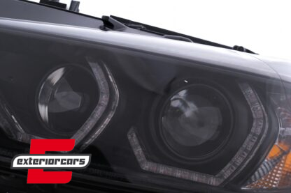 Prednja svjetla Angel Eyes LED DRL (crna) / BMW serije 3 F30 F31 limuzina karavan (10.2011-05.2015) - Slika 4