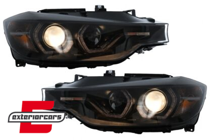 Prednja svjetla Angel Eyes LED DRL (crna) / BMW serije 3 F30 F31 limuzina karavan (10.2011-05.2015) - Slika 6