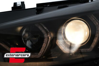 Prednja svjetla Angel Eyes LED DRL (crna) / BMW serije 3 F30 F31 limuzina karavan (10.2011-05.2015) - Slika 8