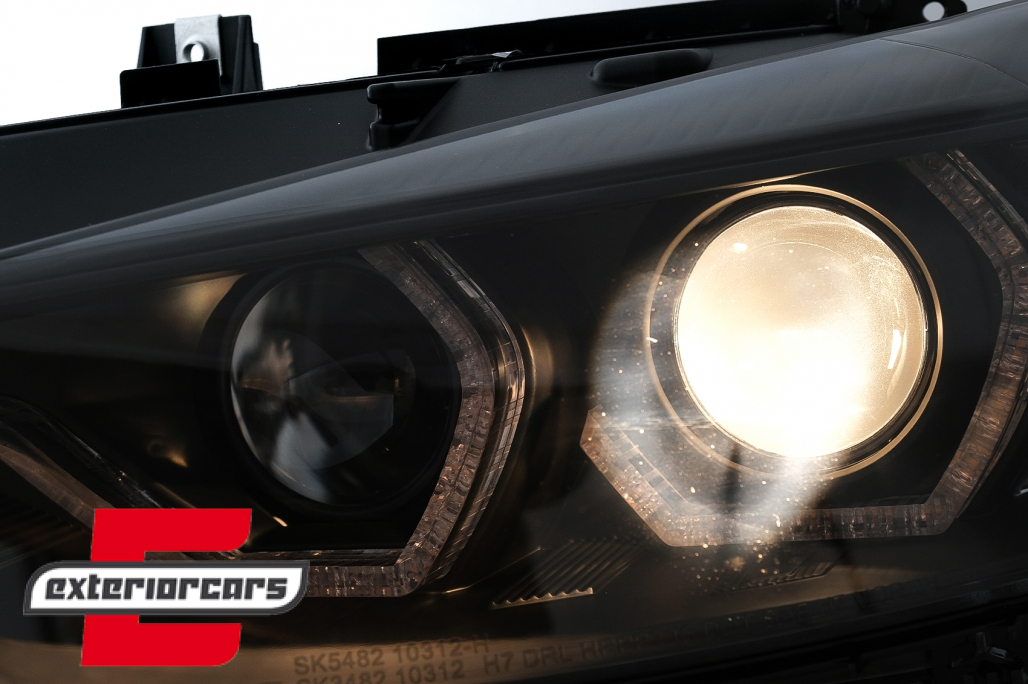 Prednja svjetla Angel Eyes LED DRL (crna) / BMW serije 3 F30 F31 limuzina karavan (10.2011-05.2015) - Slika 8