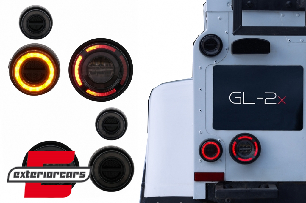 Glohh GL-2X full LED stražnja svjetla SEQ žmigavci (smoke) / Land Rover Defender L316 (1990-2016)
