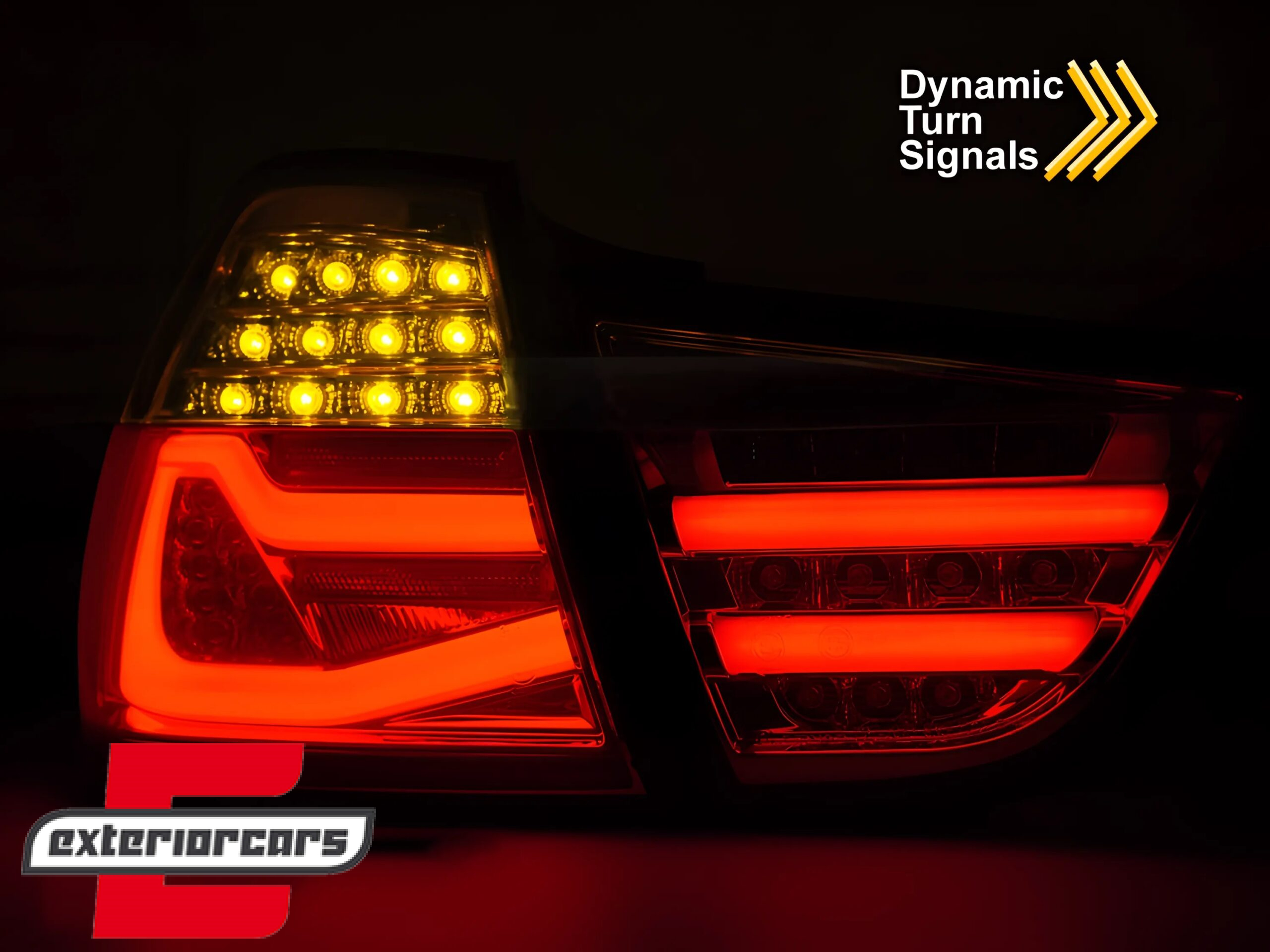 Full LED stražnja svjetla SEQ žmigavci (crvena/kristal) / BMW serije 3 E90 LCI (2008-2011) limuzina - Slika 4