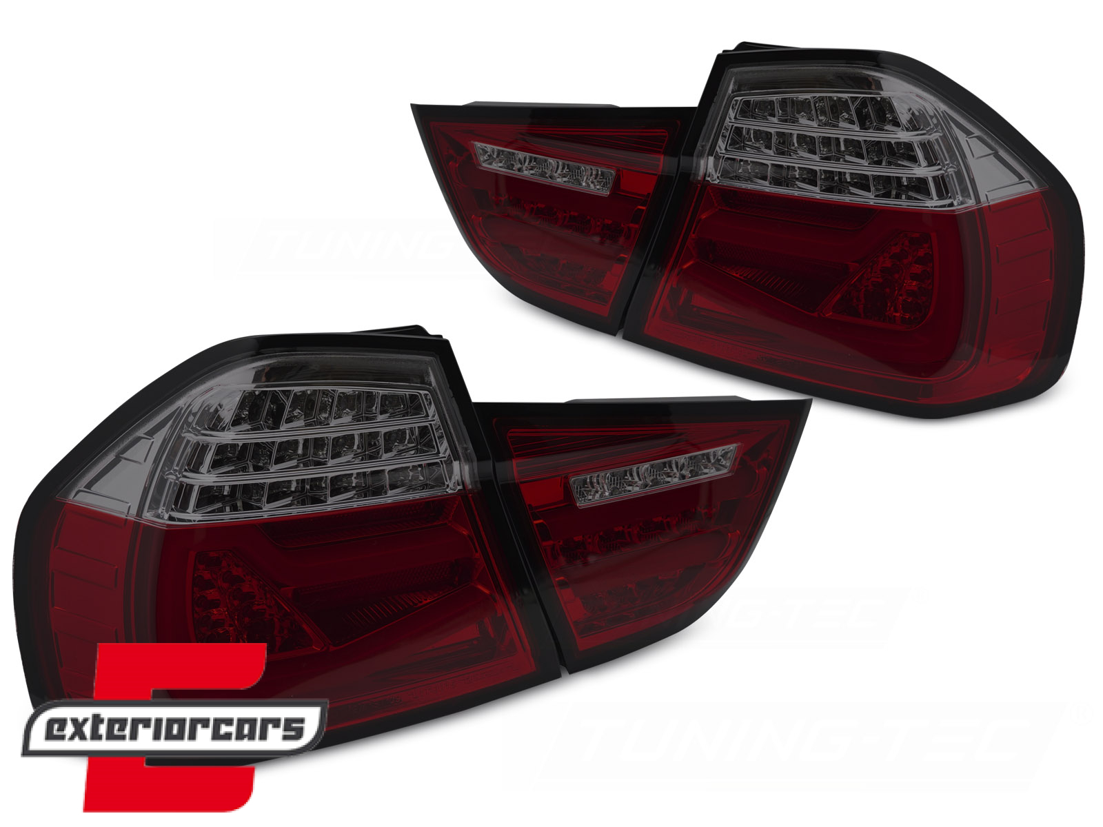 Full LED stražnja svjetla SEQ žmigavci (crvena/smoke) / BMW serije 3 E90 LCI (2008-2011) limuzina - Slika 2