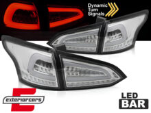 Full LED stražnja svjetla SEQ žmigavci (chrome) / Ford Focus 3 karavan (2011-2018)