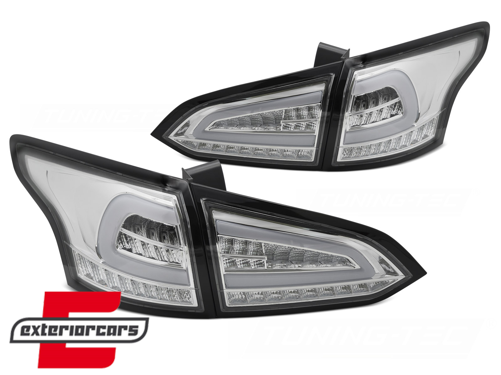 Full LED stražnja svjetla SEQ žmigavci (chrome) / Ford Focus 3 karavan (2011-2018) - Slika 2
