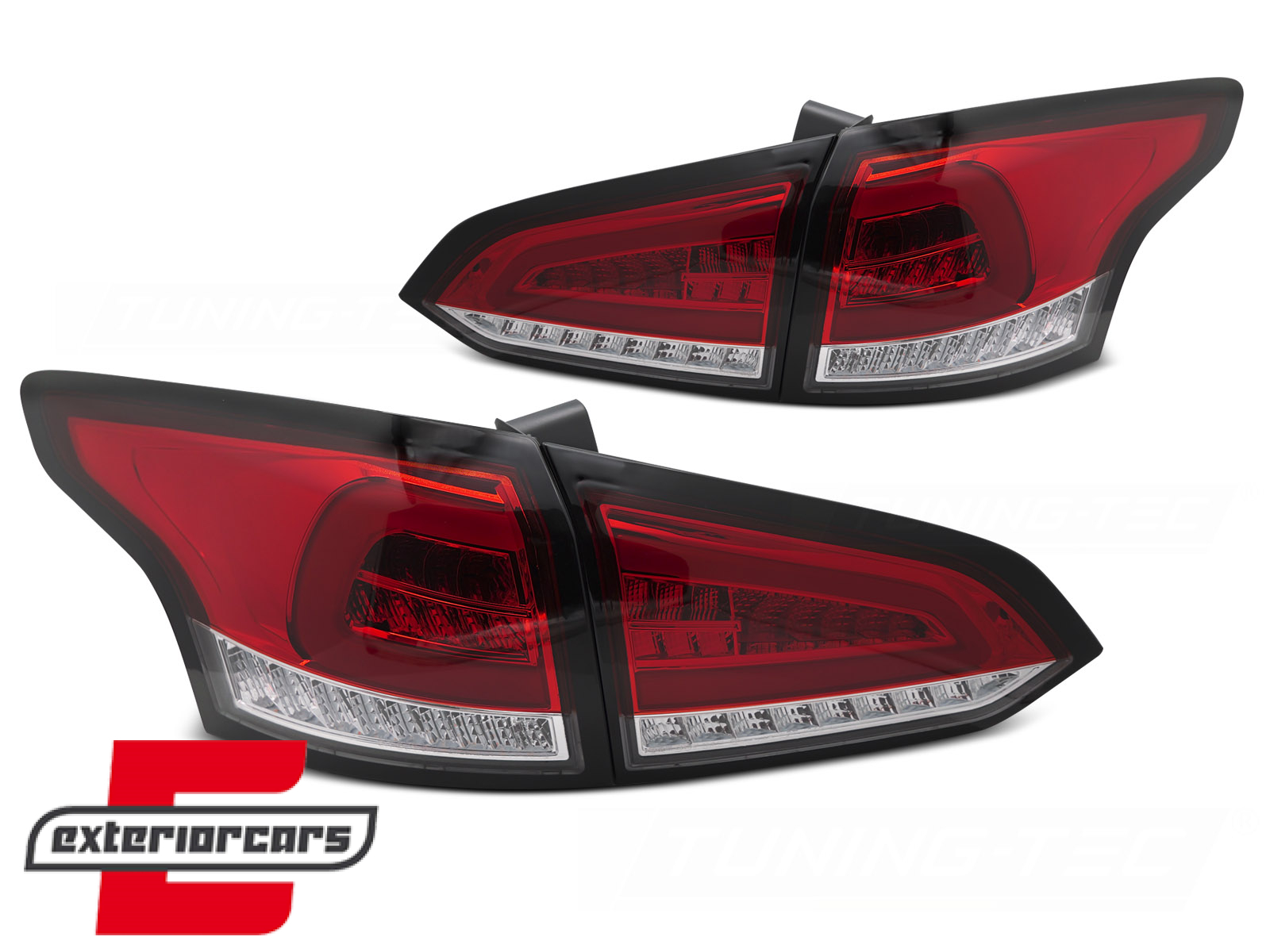 Full LED stražnja svjetla SEQ žmigavci (crvena/kristal) / Ford Focus 3 karavan (2011-2018) - Slika 2