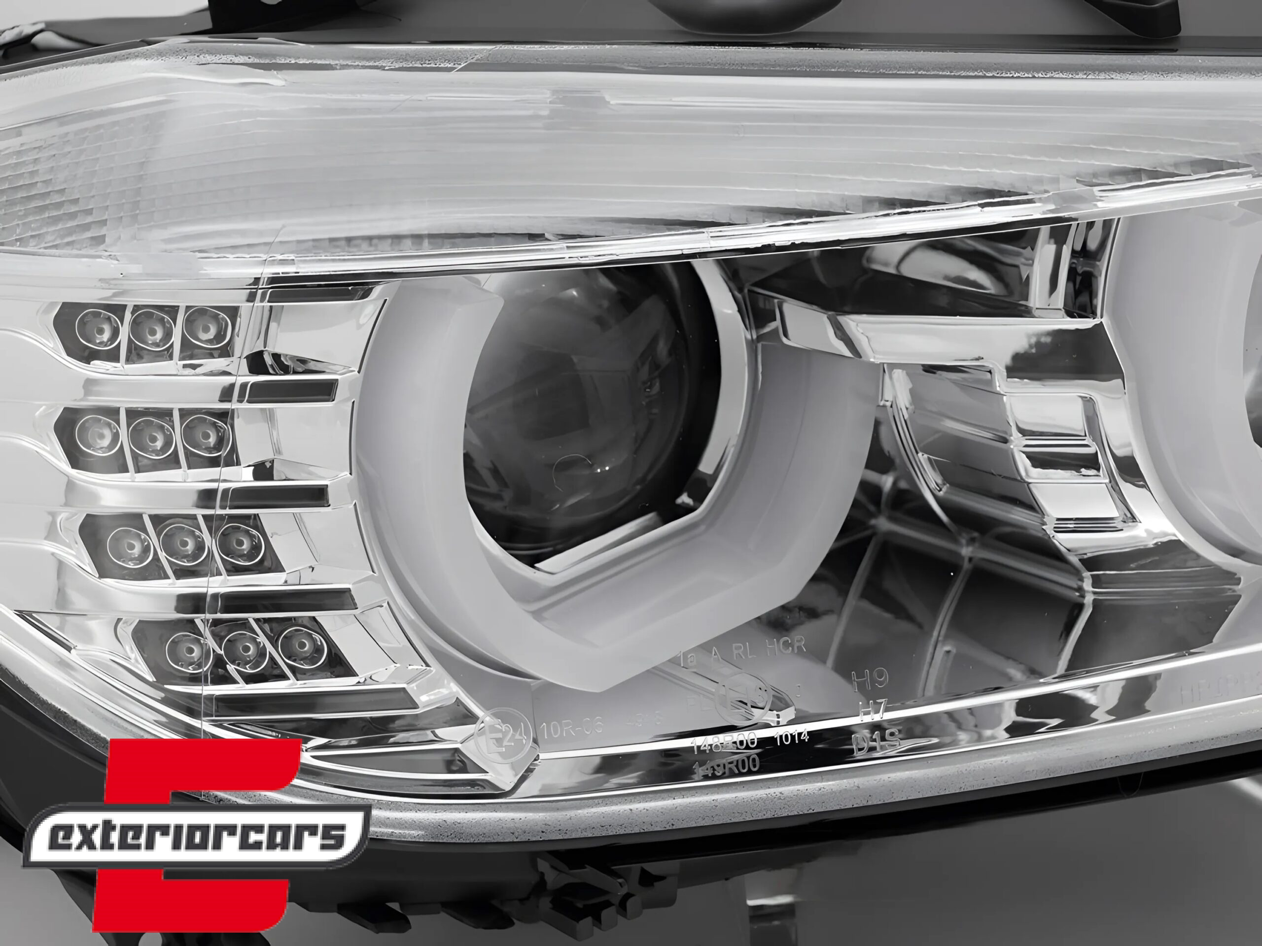 Prednja svjetla 3D LED Angel Eyes U-dizajn Xenon (chrome) / BMW serije 3 F30 F31 limuzina karavan (10.2011-05.2015) - Slika 2