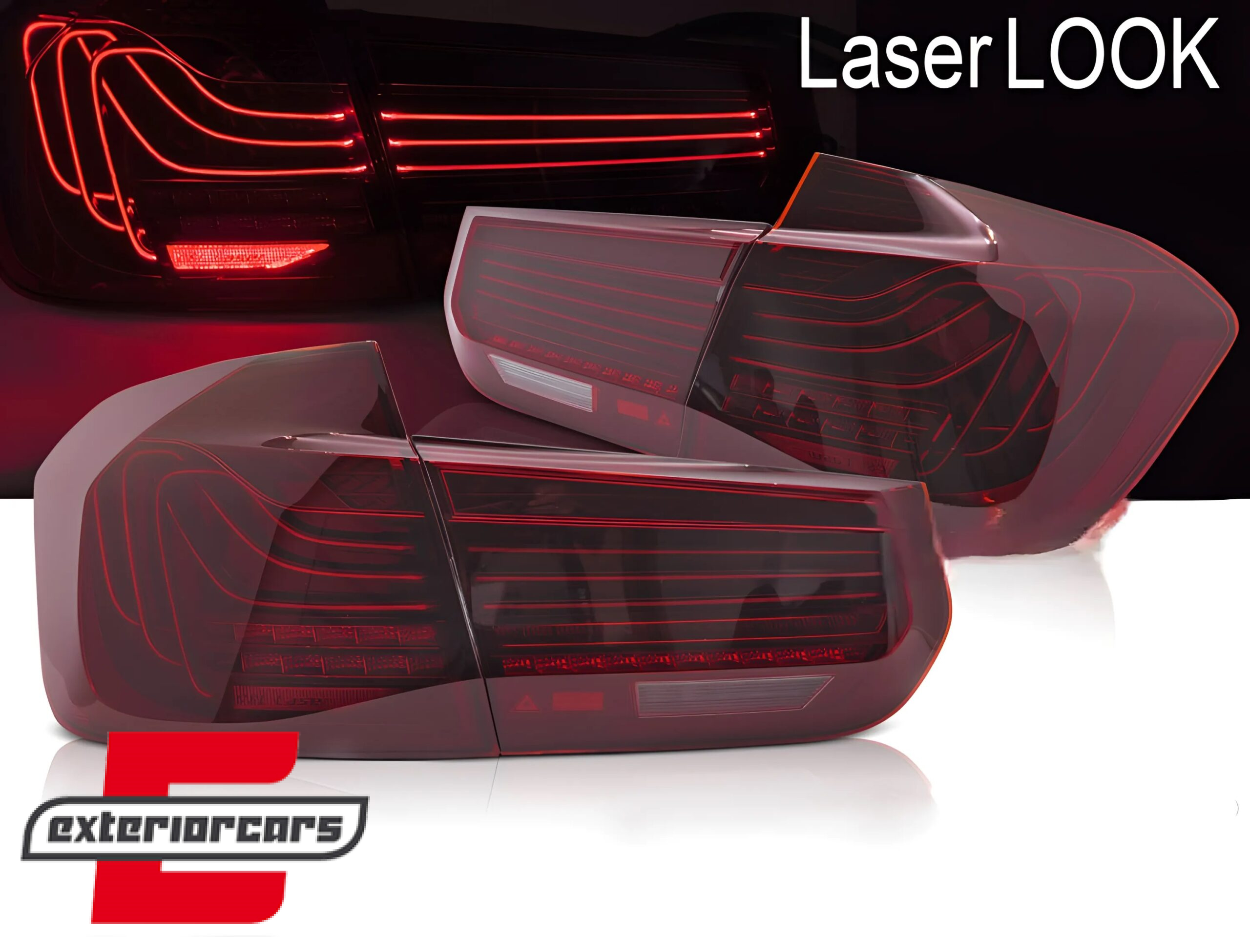Full LED stražnja svjetla SEQ žmigavci LASER look (crvena) / BMW serije 3 F30 F35 F80 (2011-2019)