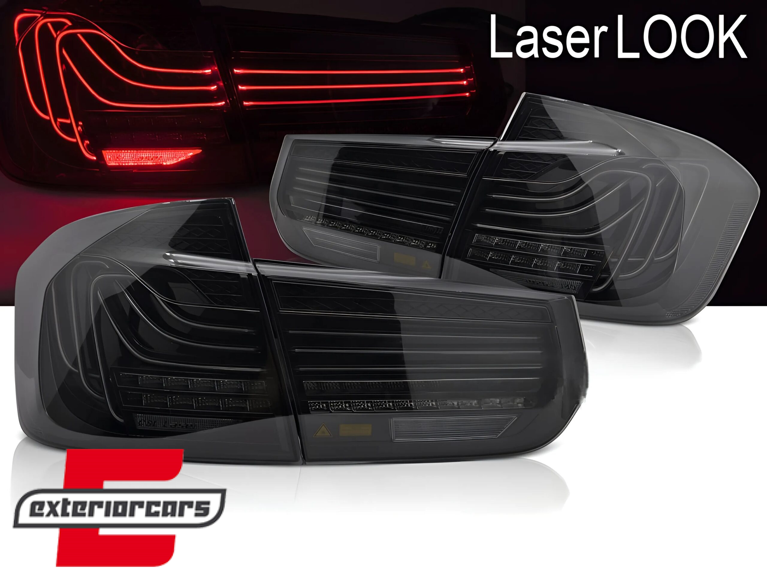 Full LED stražnja svjetla SEQ žmigavci LASER look (smoke) / BMW serije 3 F30 F35 F80 (2011-2019)