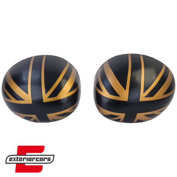 Poklopci poklopca retrovizora Union Jack dizajn (crna/zlatna) / MINI III F54 F55 F56 F57 (2014-2020) - Slika 3