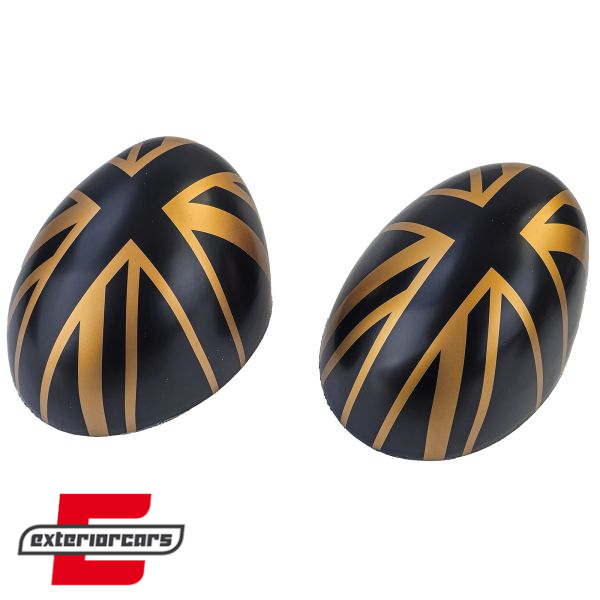 Poklopci poklopca retrovizora Union Jack dizajn (crna/zlatna) / MINI III F54 F55 F56 F57 (2014-2020) - Slika 5