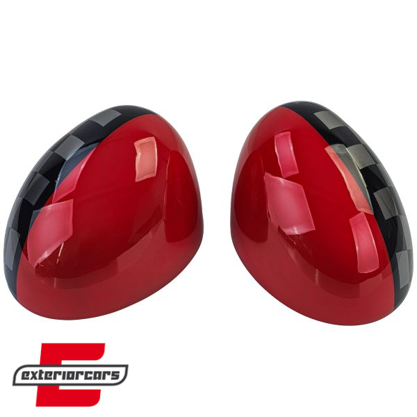 Poklopci poklopca retrovizora Performance dizajn (crvena/crna) / MINI III F54 F55 F56 F57 (2014-2020) - Slika 2