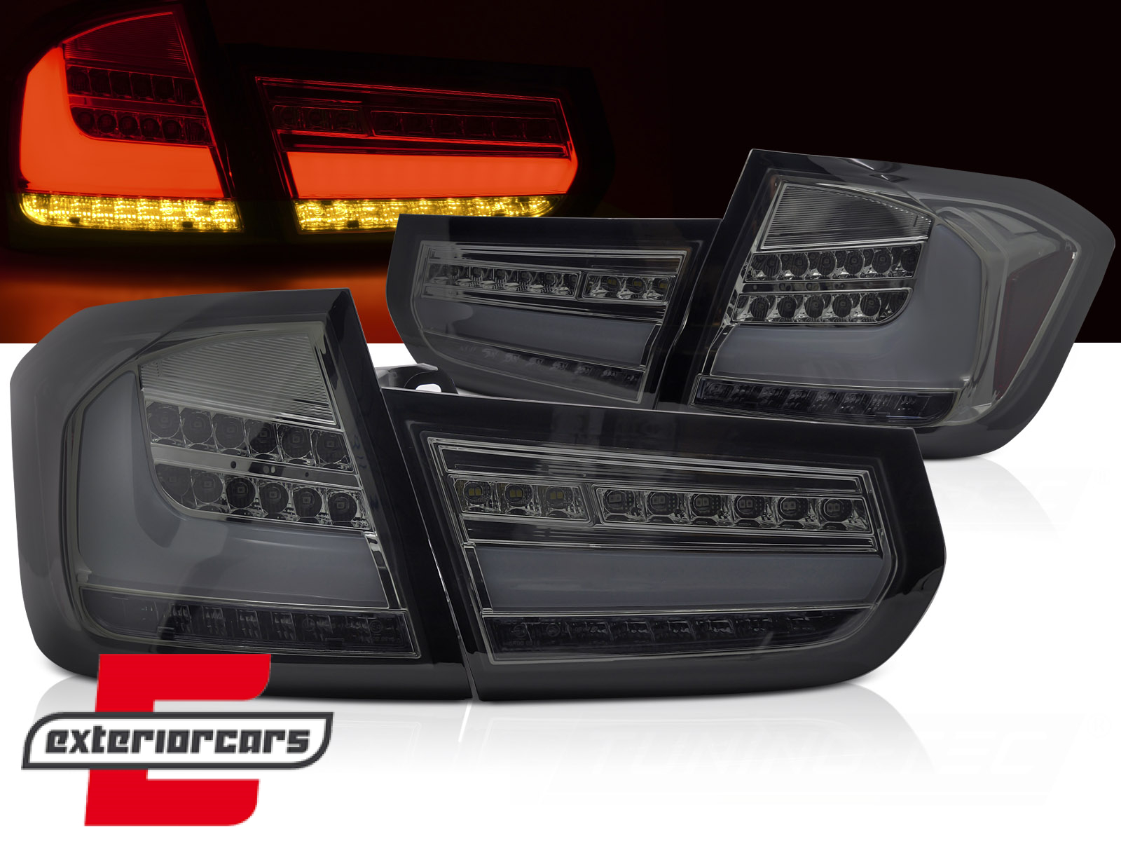 Full LED stražnja svjetla SEQ žmigavci (smoke) / BMW serije 3 F30 F35 (2011-2014)