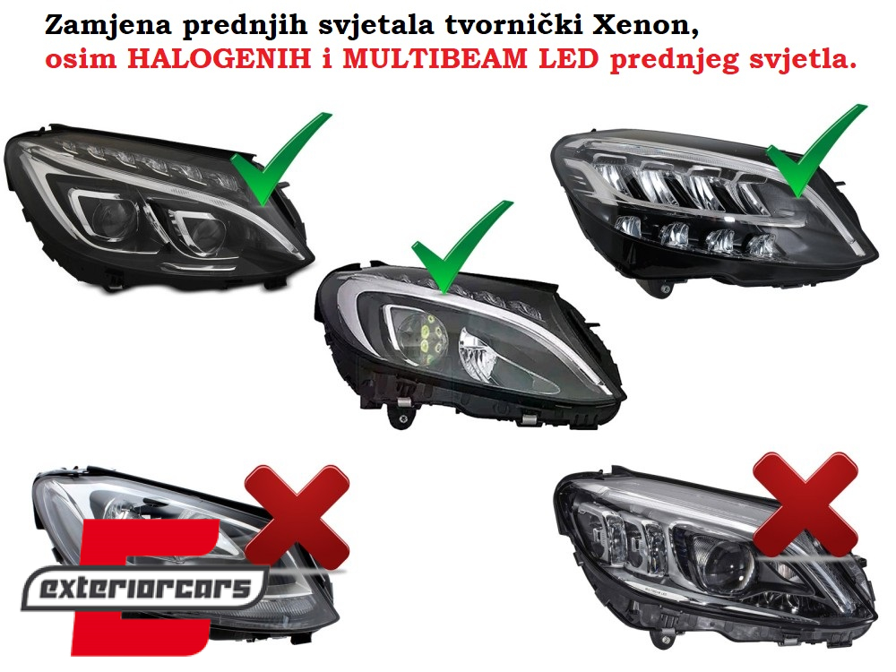Full LED prednja svjetla SEQ žmigavci W222 Facelift dizajn / Mercedes C-klasa W205 S205 (2014-2020) - Slika 21
