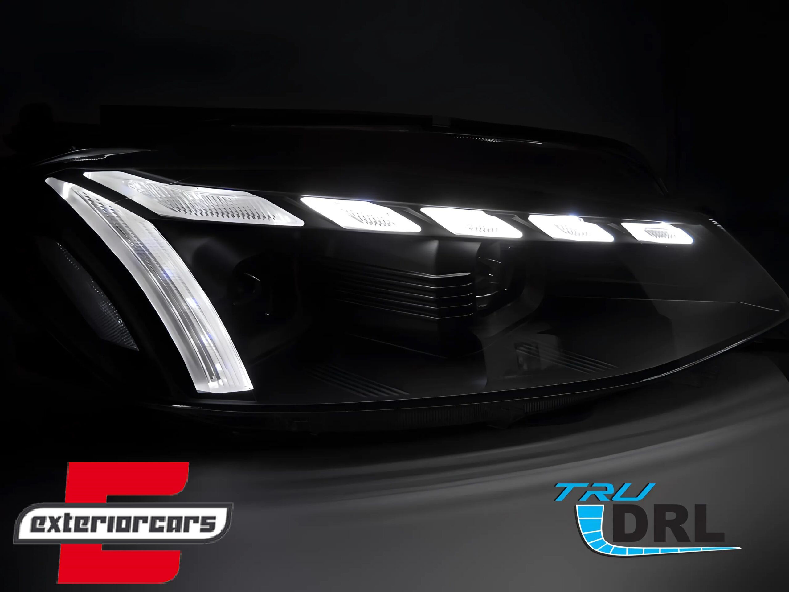 Prednja svjetla LED DRL SEQ žmigavci (crna) / VW Golf 7.5 Facelift (2017-2019) - Slika 3