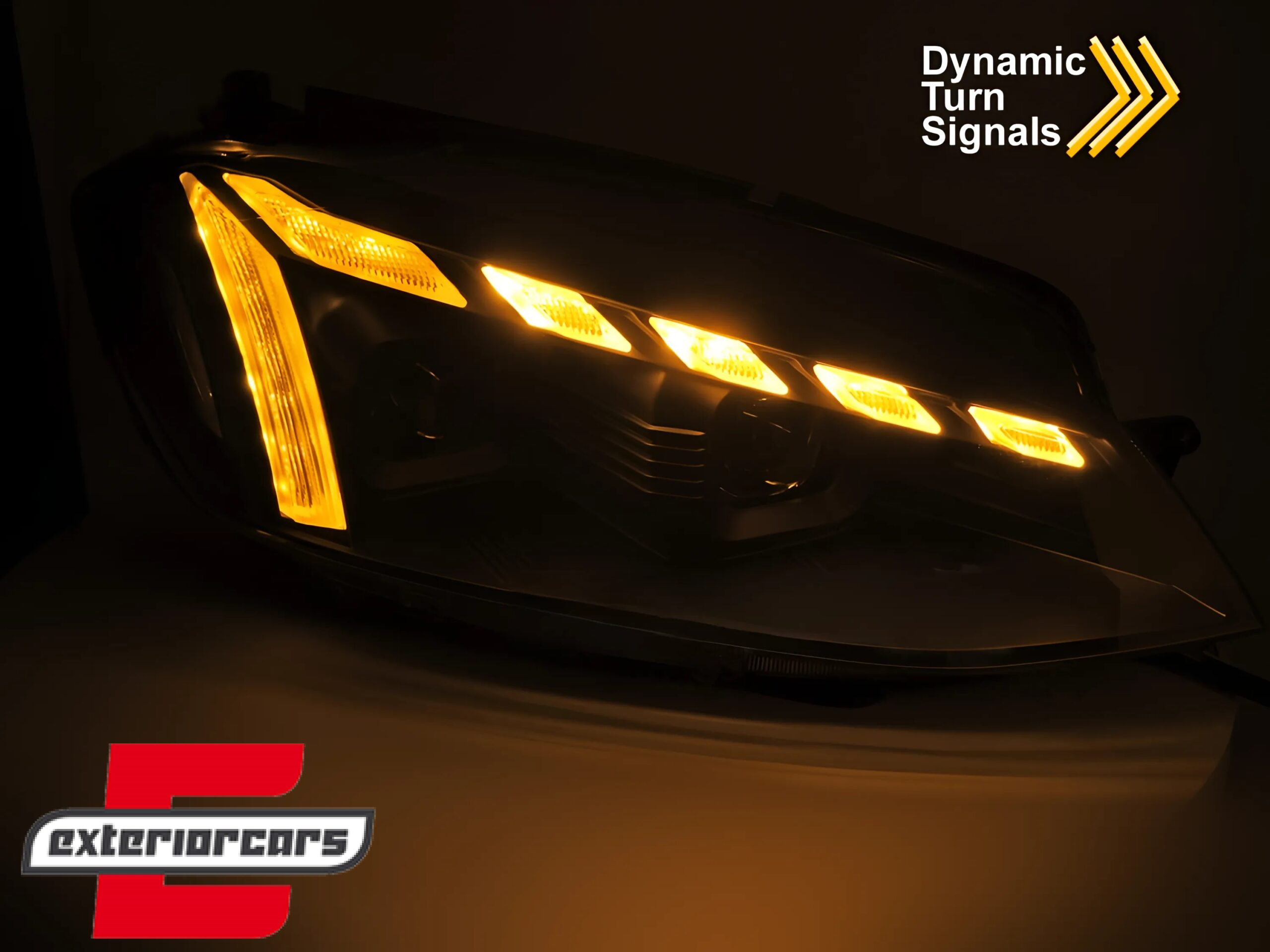 Prednja svjetla LED DRL SEQ žmigavci (crna) / VW Golf 7.5 Facelift (2017-2019) - Slika 4