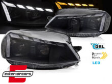 Full LED prednja svjetla LED DRL SEQ žmigavci (crna) / VW Golf 7.5 Facelift (2017-2019)