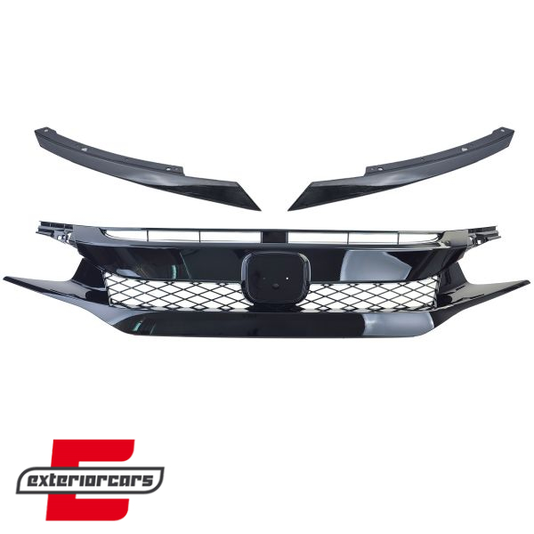 Prednja maska Type R dizajn (piano crna) / Honda Civic X (2016-2021) - Slika 3